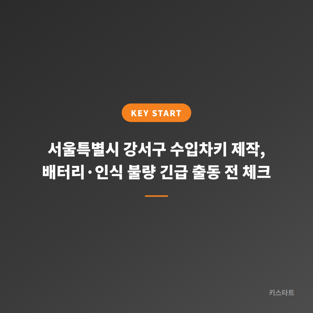 서울특별시 강서구 수입차키 제작, 배터리·인식 불량 긴급 출동 전 체크