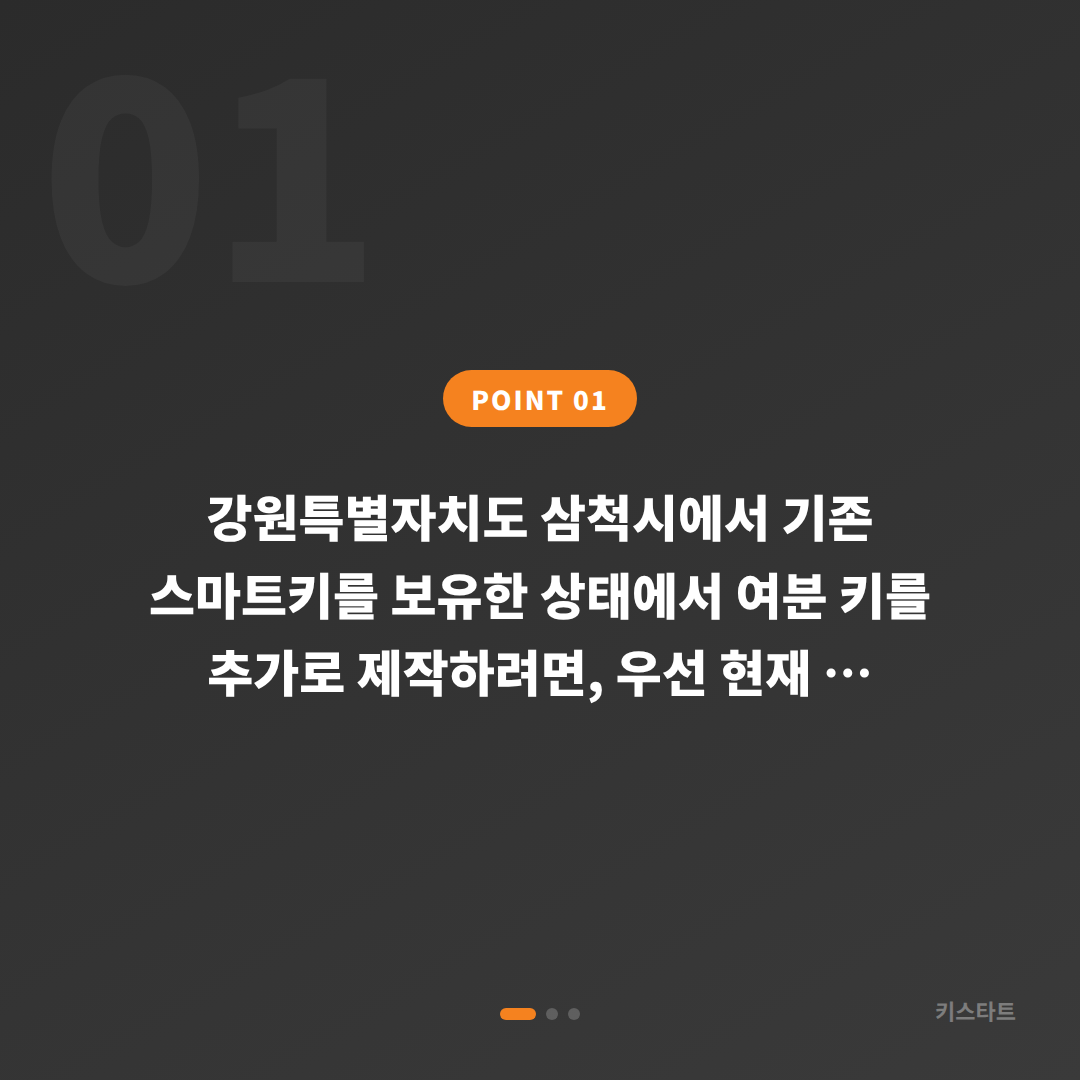 강원 삼척시 수입차키 제작 분실 전에 여분 스마트키 준비 - 상황 요약