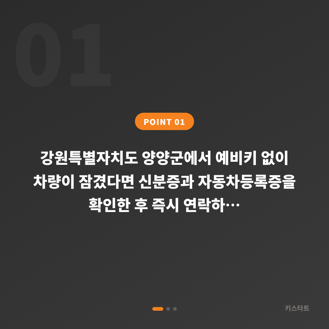 강원 양양군 수입차키 제작 | 예비키 없을 때 차량 잠금 해제 대응 - 상황 요약
