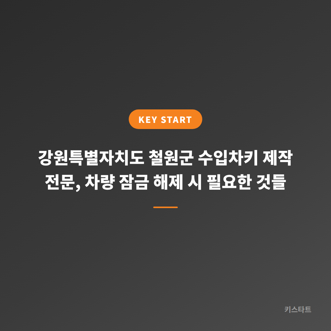 강원특별자치도 철원군 수입차키 제작 전문, 차량 잠금 해제 시 필요한 것들