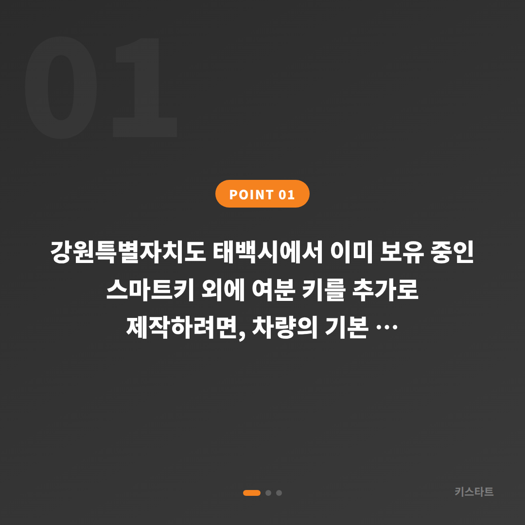 강원특별자치도 태백시 수입차키 제작, 분실 전 여분 키 준비하기 - 상황 요약