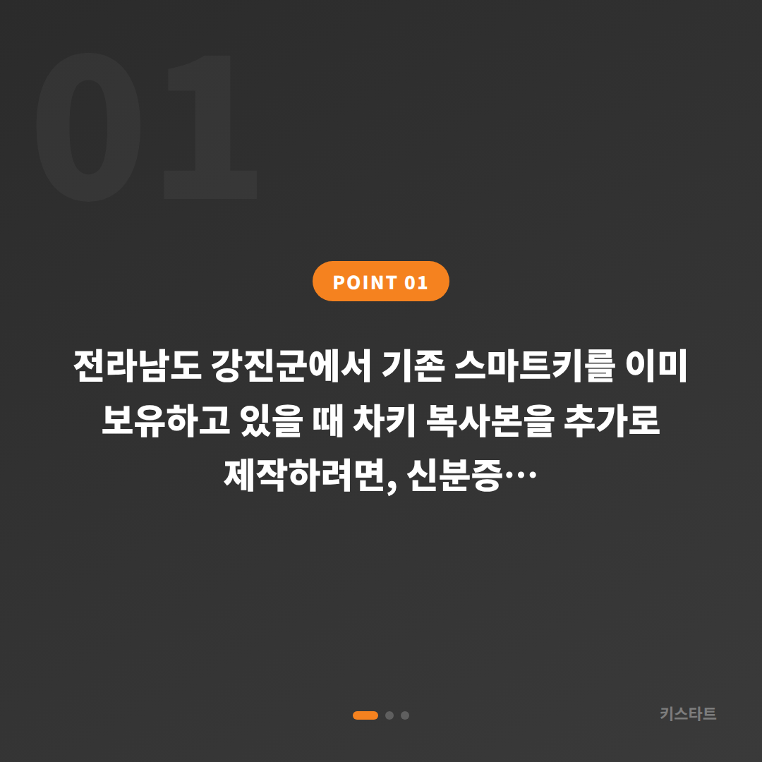전라남도 강진군 수입차키 제작 여분 키 추가 제작 당일 해결 - 상황 요약