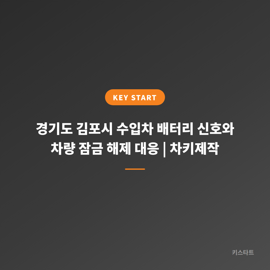 경기도 김포시 수입차 배터리 신호와 차량 잠금 해제 대응 | 차키제작