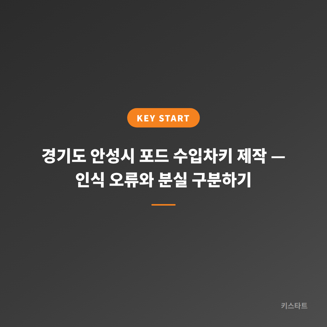 경기도 안성시 포드 수입차키 제작 — 인식 오류와 분실 구분하기