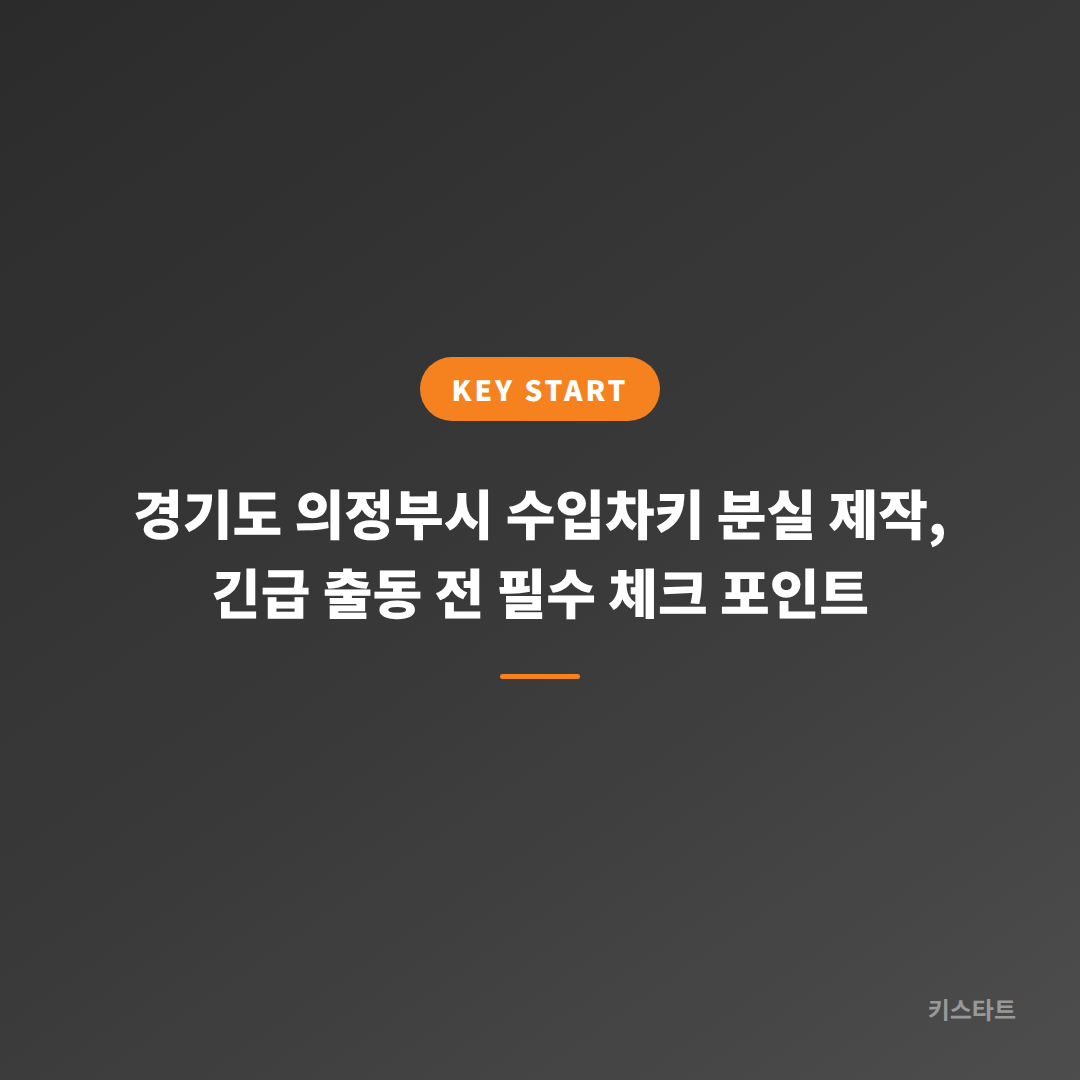 경기도 의정부시 수입차키 분실 제작, 긴급 출동 전 필수 체크 포인트