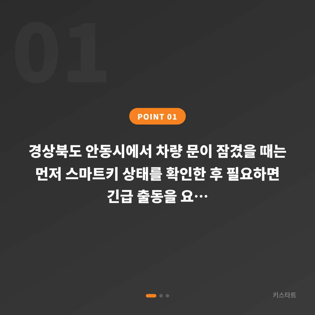 경상북도 안동시 수입차키 제작 차량 잠금 해제 긴급 상황 체크 포인트 - 상황 요약