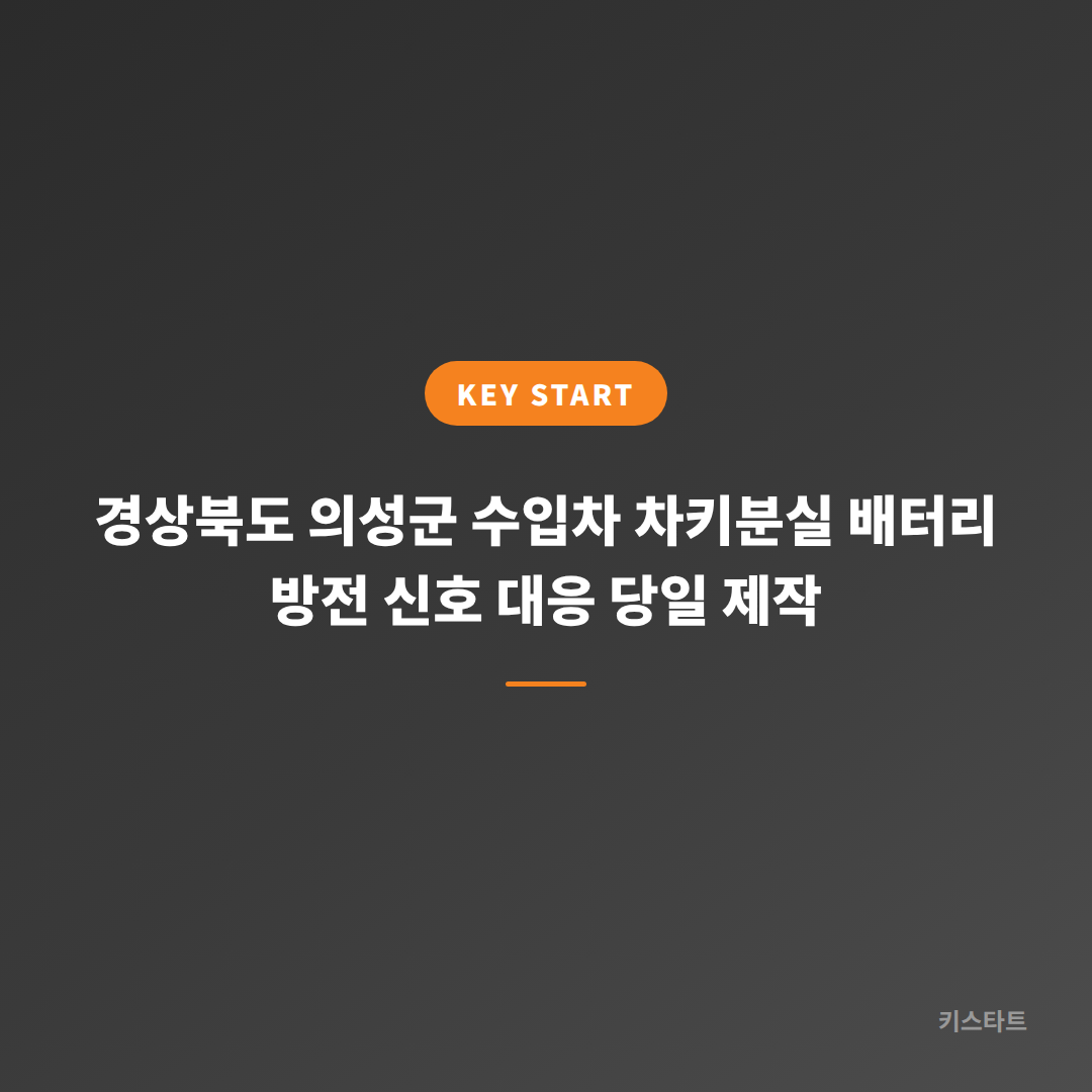 경상북도 의성군 수입차 차키분실 배터리 방전 신호 대응 당일 제작