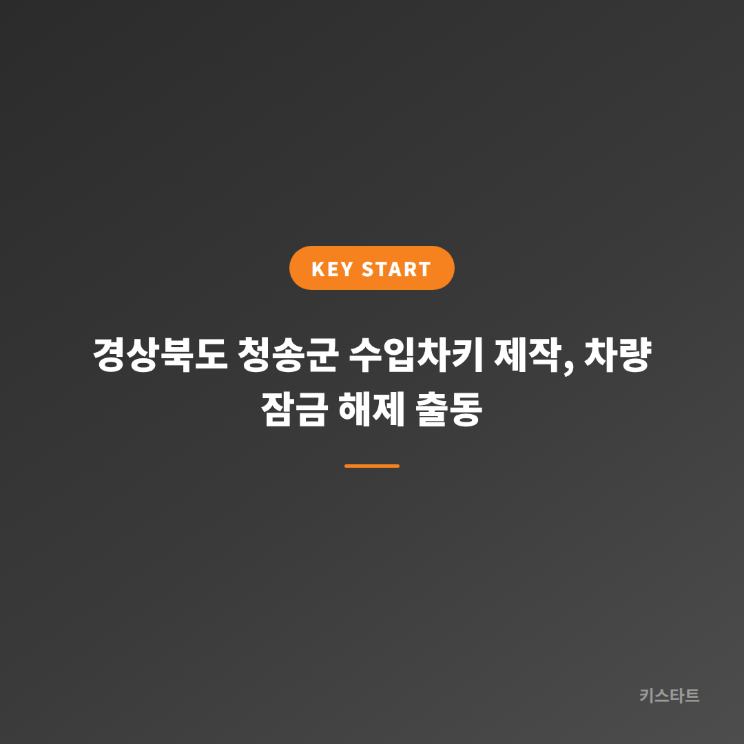 경상북도 청송군 수입차키 제작, 차량 잠금 해제 출동