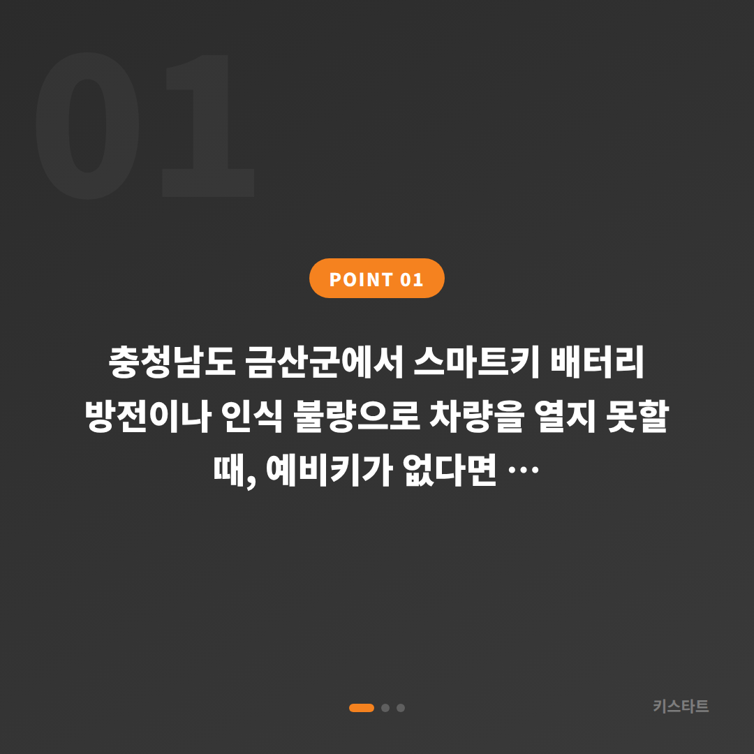 충청남도 금산군 수입차키 제작, 배터리·인식 불량 예비키 없을 때 확인사항 - 상황 요약