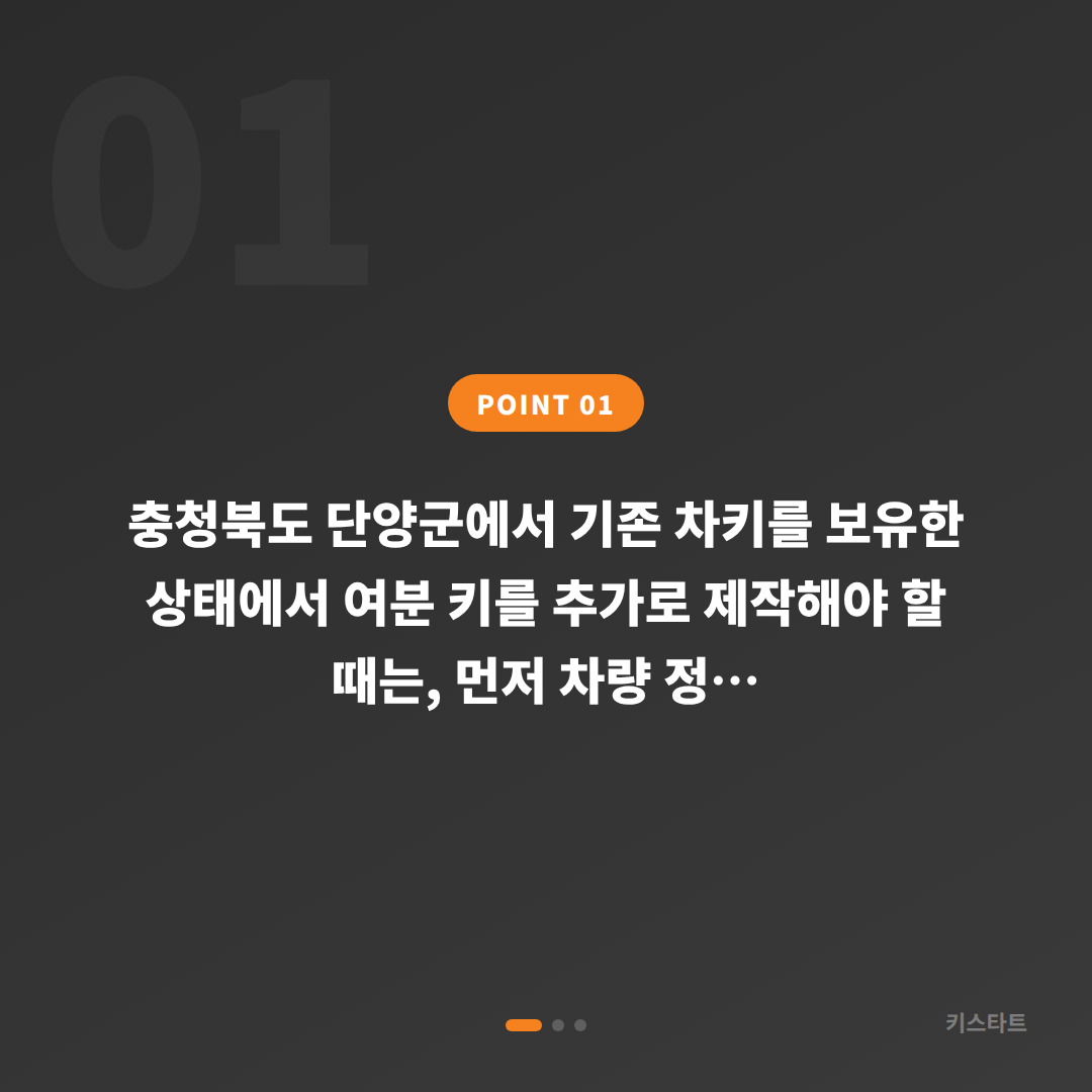 단양군 수입차키 제작 당일 해결, 추가 차키 필요할 때의 절차 - 상황 요약