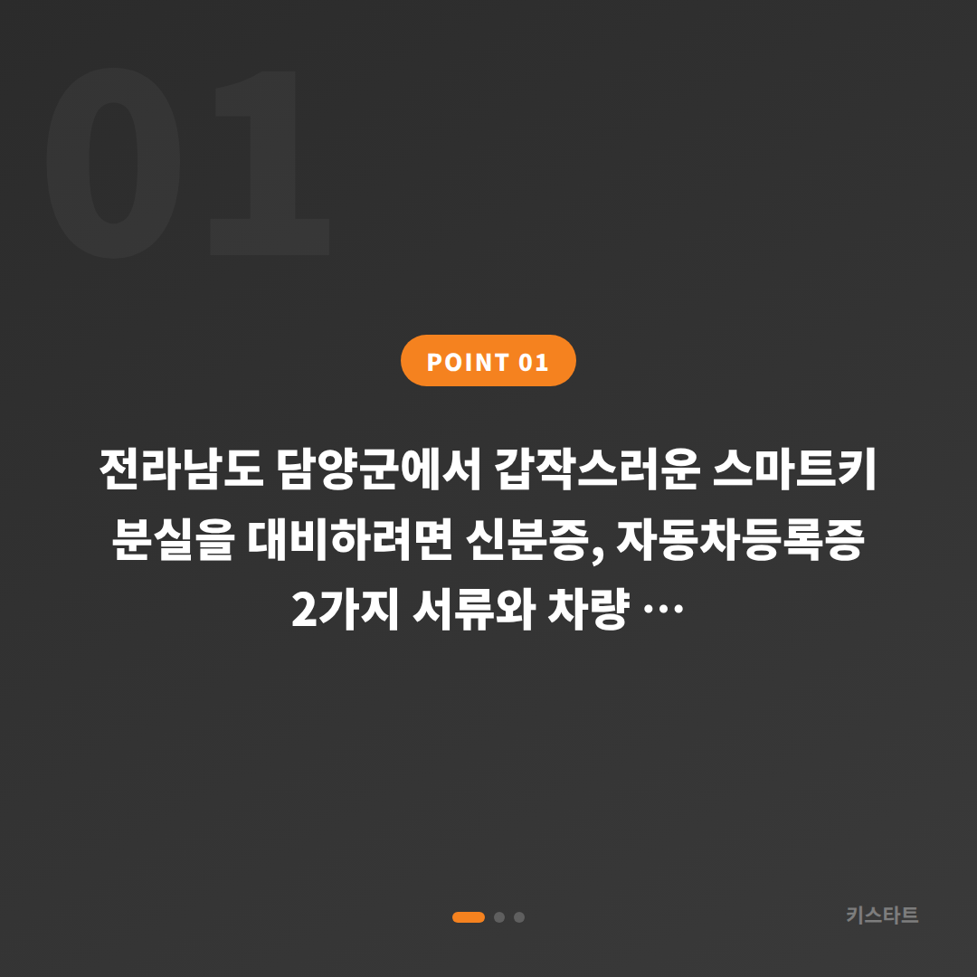 전라남도 담양군 수입차키 제작, 스마트키 분실 전 준비하기 - 상황 요약