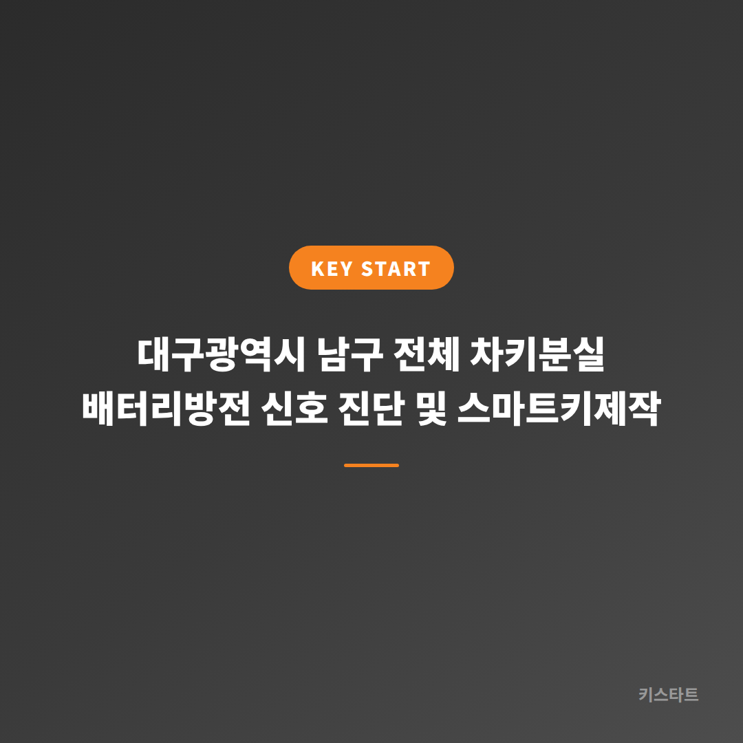 대구광역시 남구 전체 차키분실 배터리방전 신호 진단 및 스마트키제작