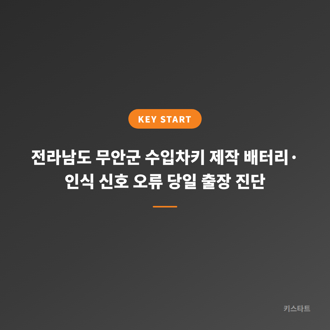전라남도 무안군 수입차키 제작 배터리·인식 신호 오류 당일 출장 진단