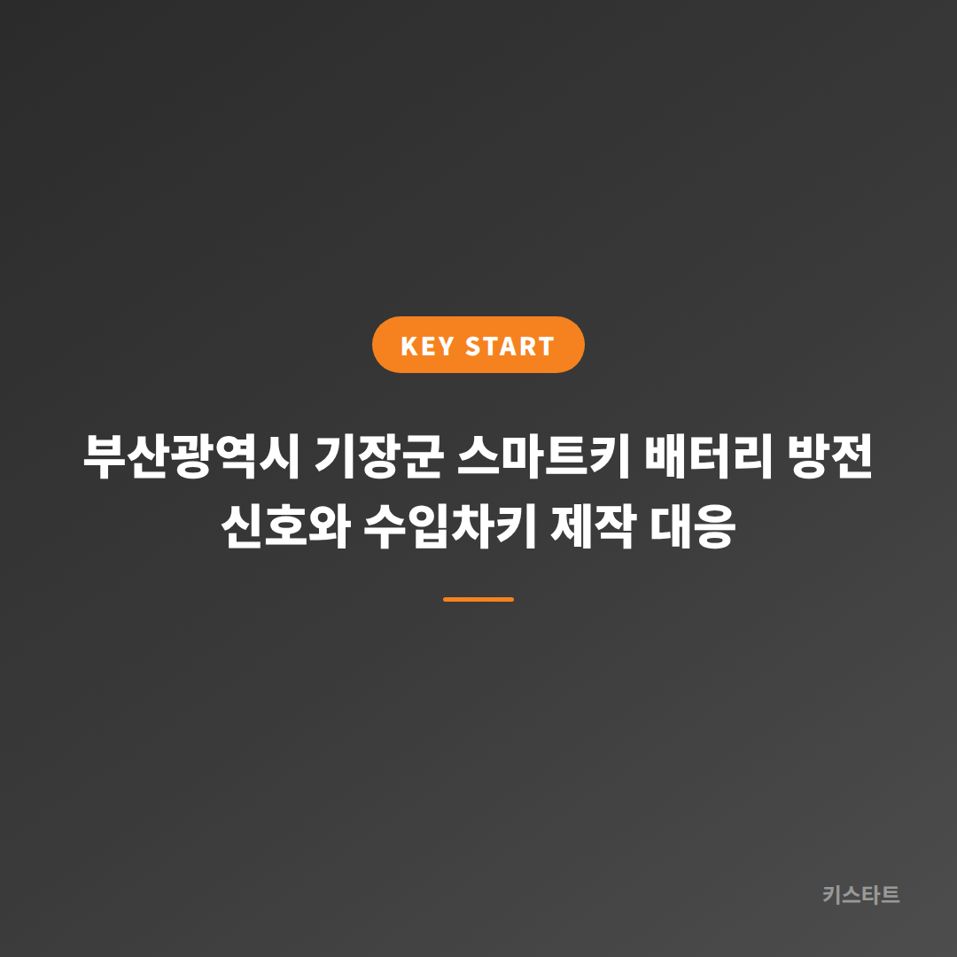 부산광역시 기장군 스마트키 배터리 방전 신호와 수입차키 제작 대응