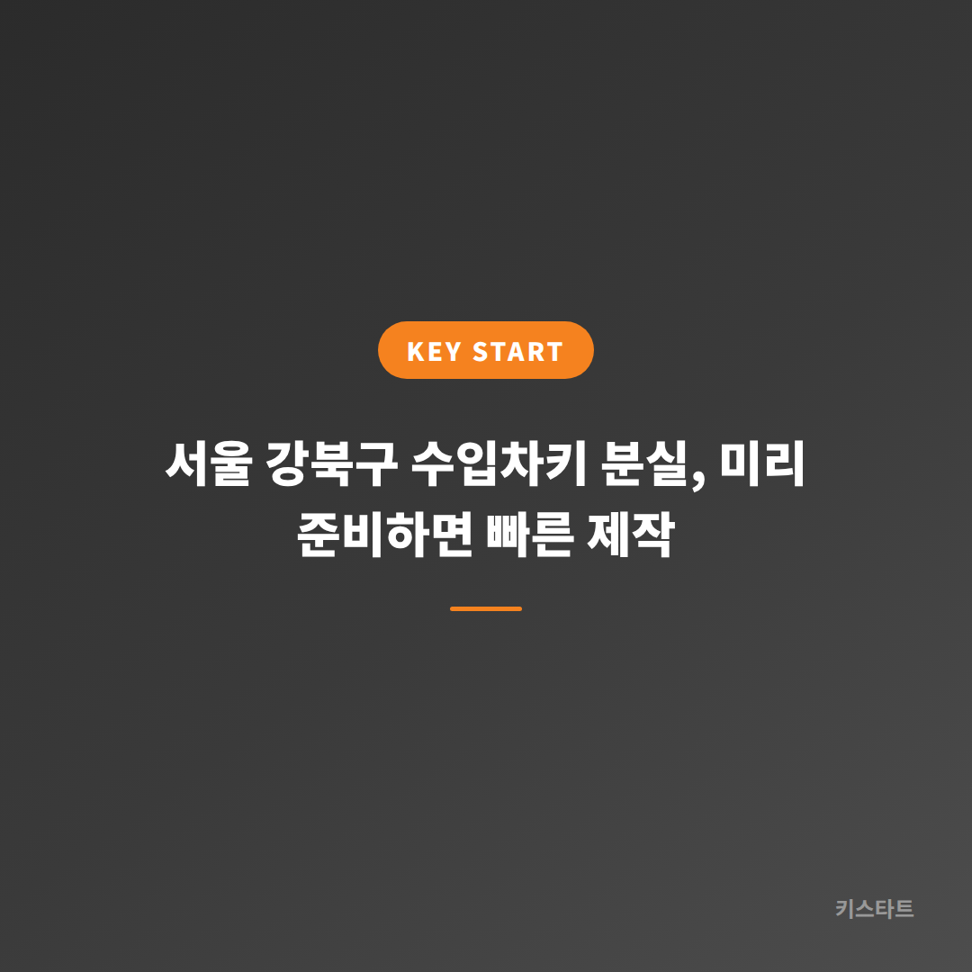 서울 강북구 수입차키 분실, 미리 준비하면 빠른 제작