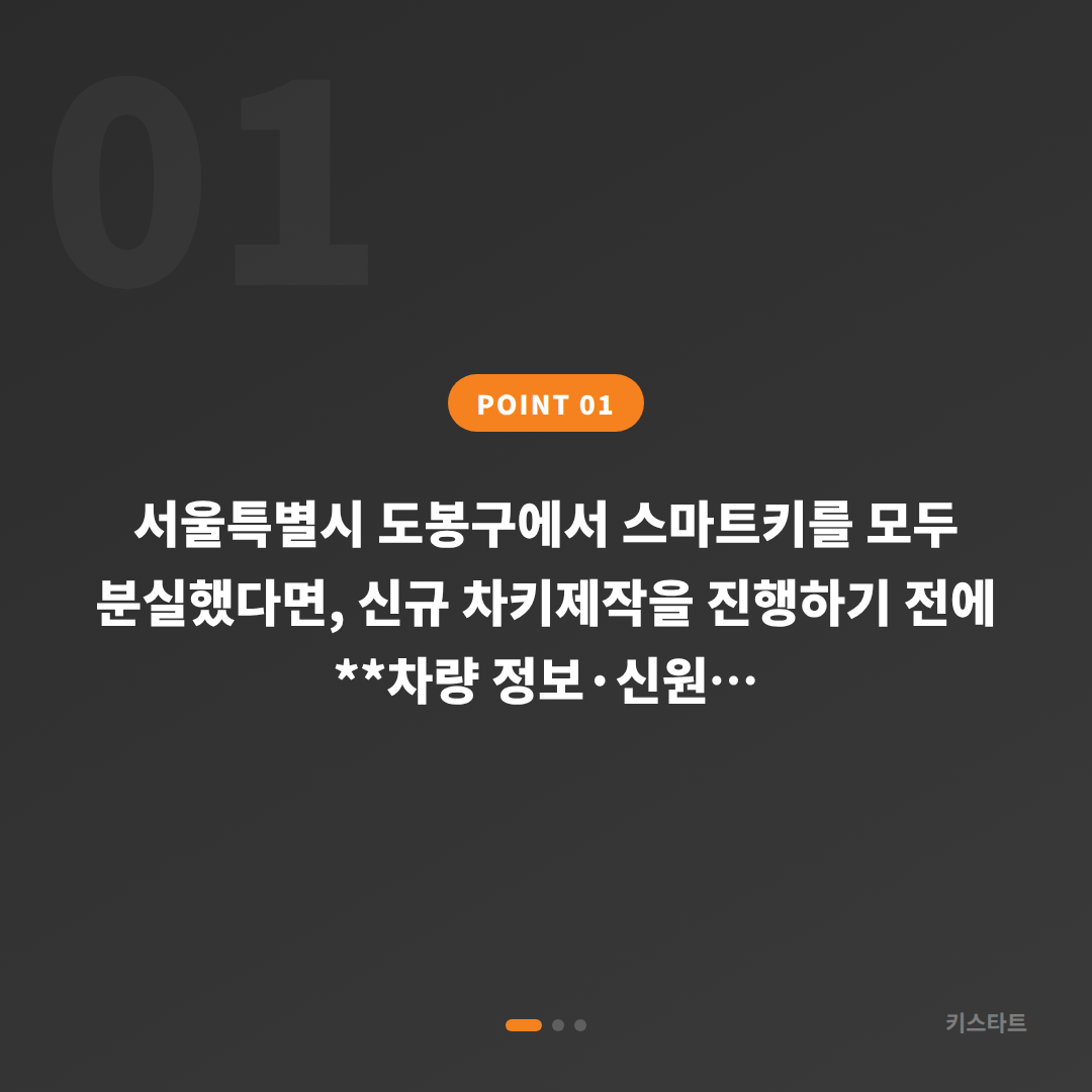 서울특별시 도봉구 스마트키 차키분실 전 미리 준비하면 좋은 것 - 상황 요약