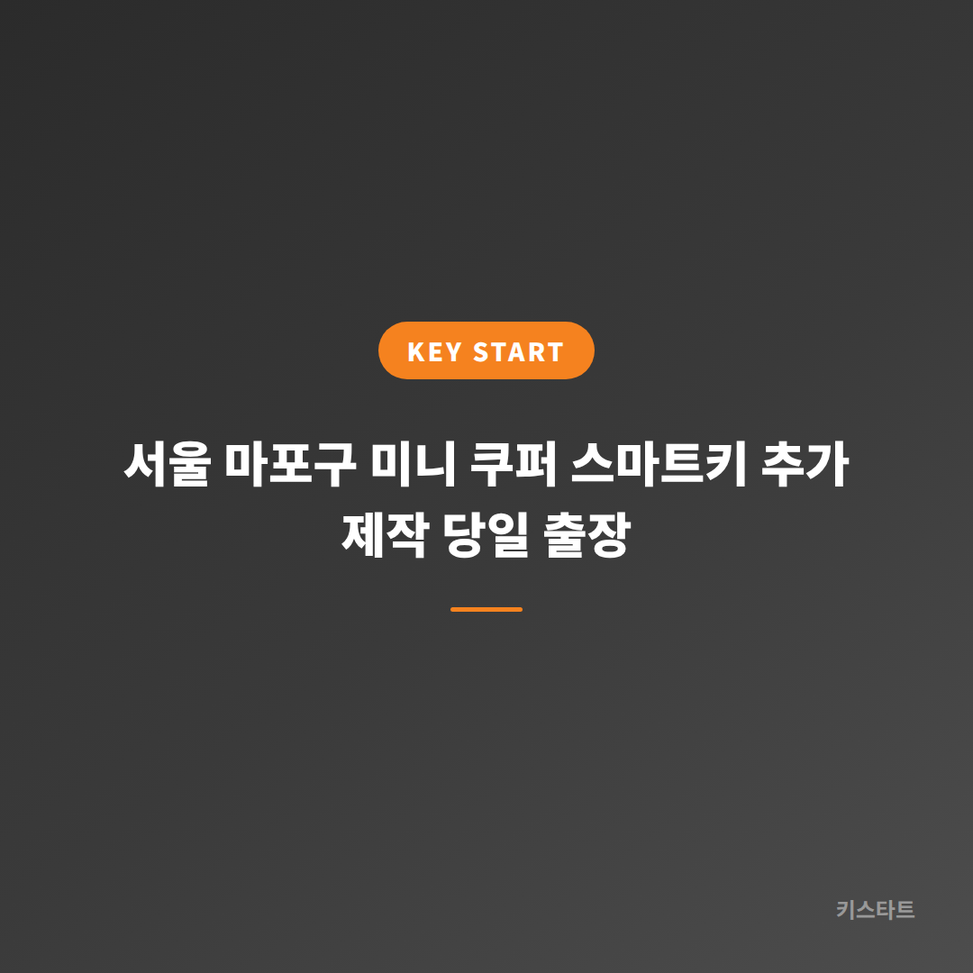 서울 마포구 미니 쿠퍼 스마트키 추가 제작 당일 출장 대표 이미지