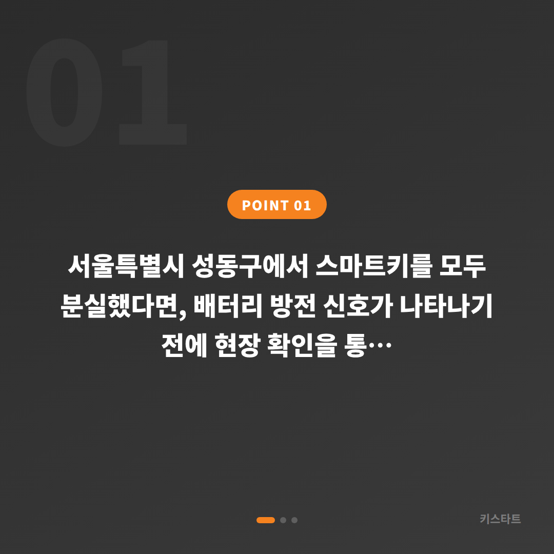 서울특별시 성동구 차키분실 후 배터리 방전 신호, 신규 제작 전 준비사항 - 상황 요약