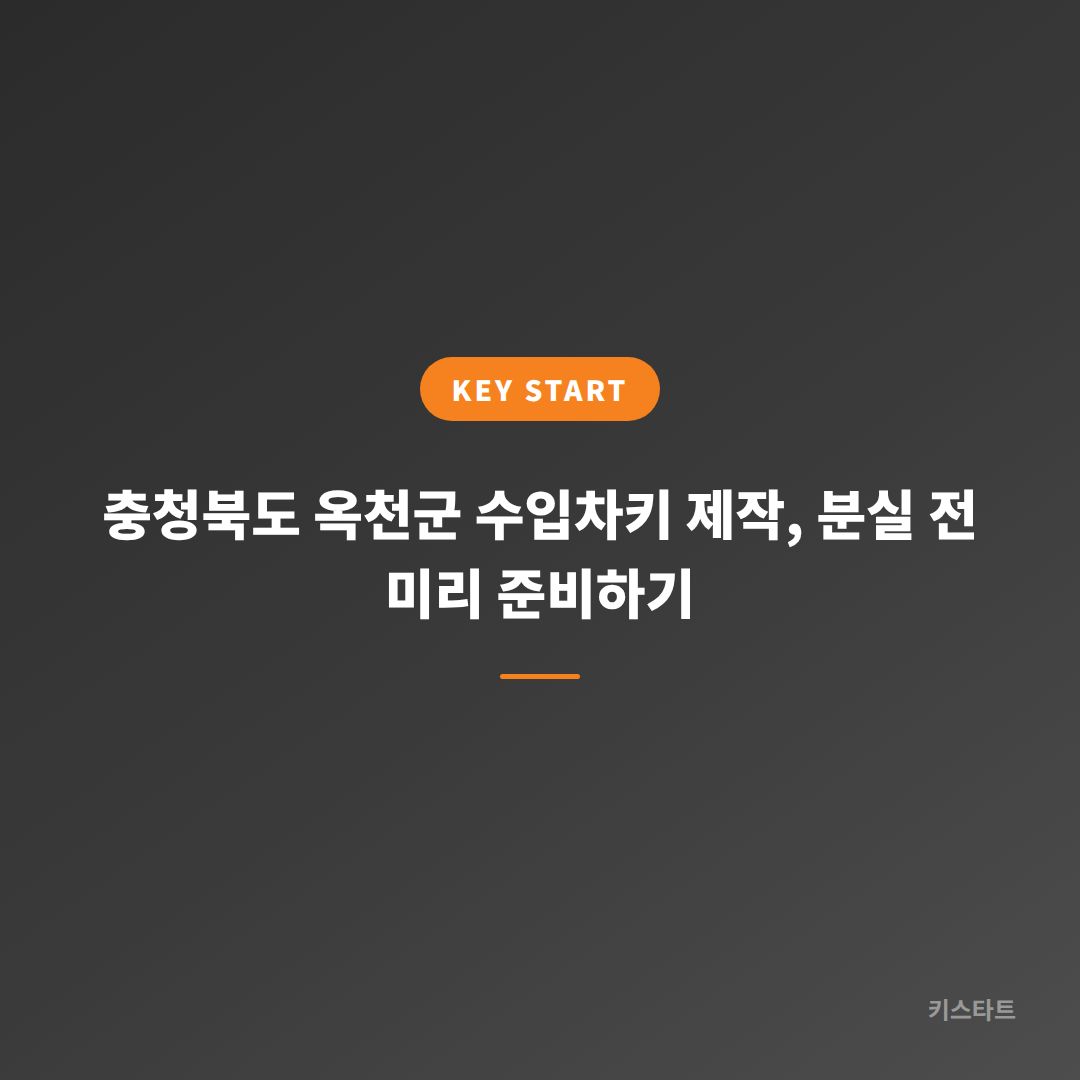 충청북도 옥천군 수입차키 제작, 분실 전 미리 준비하기