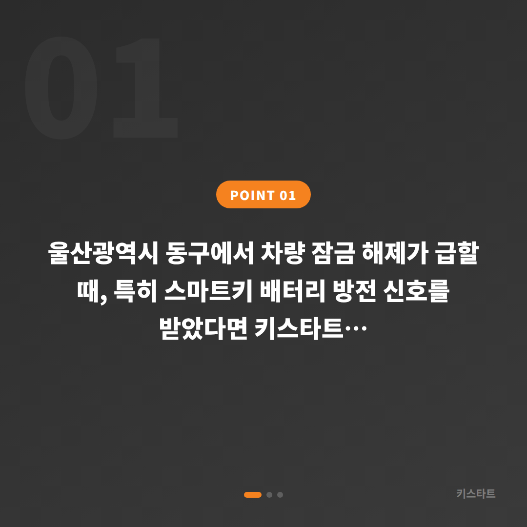 울산광역시 동구 수입차키 제작, 배터리 방전 시 차량 잠금 해제 - 상황 요약