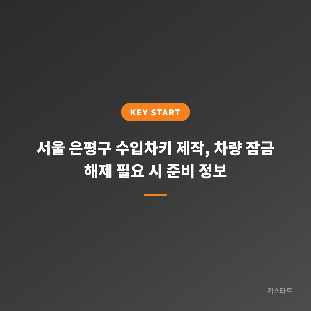 서울 은평구 수입차키 제작, 차량 잠금 해제 필요 시 준비 정보