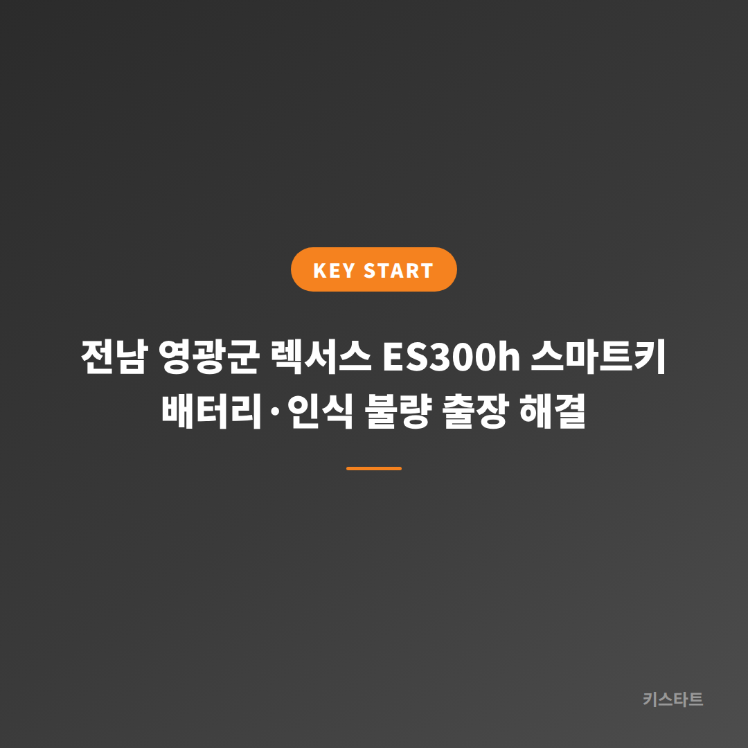 전남 영광군 렉서스 ES300h 스마트키 배터리·인식 불량 출장 해결 대표 이미지