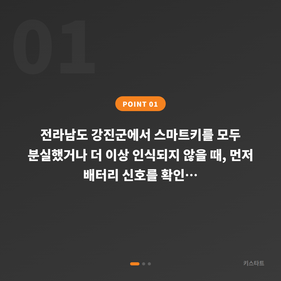 전라남도 강진군에서 스마트키 차키분실 배터리 신호 감지부터 응급 대응까지 - 상황 요약