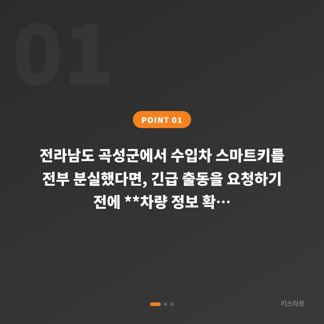 전라남도 곡성군 차키분실 출동 전 확인사항 - 상황 요약
