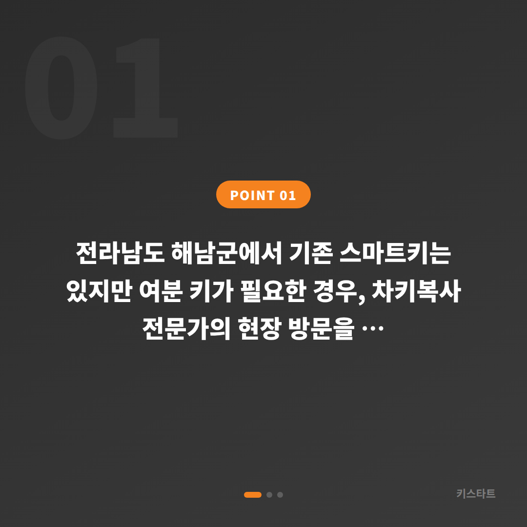 전라남도 해남군 차키복사 추가 제작, 여분 스마트키 필요할 때** - 상황 요약