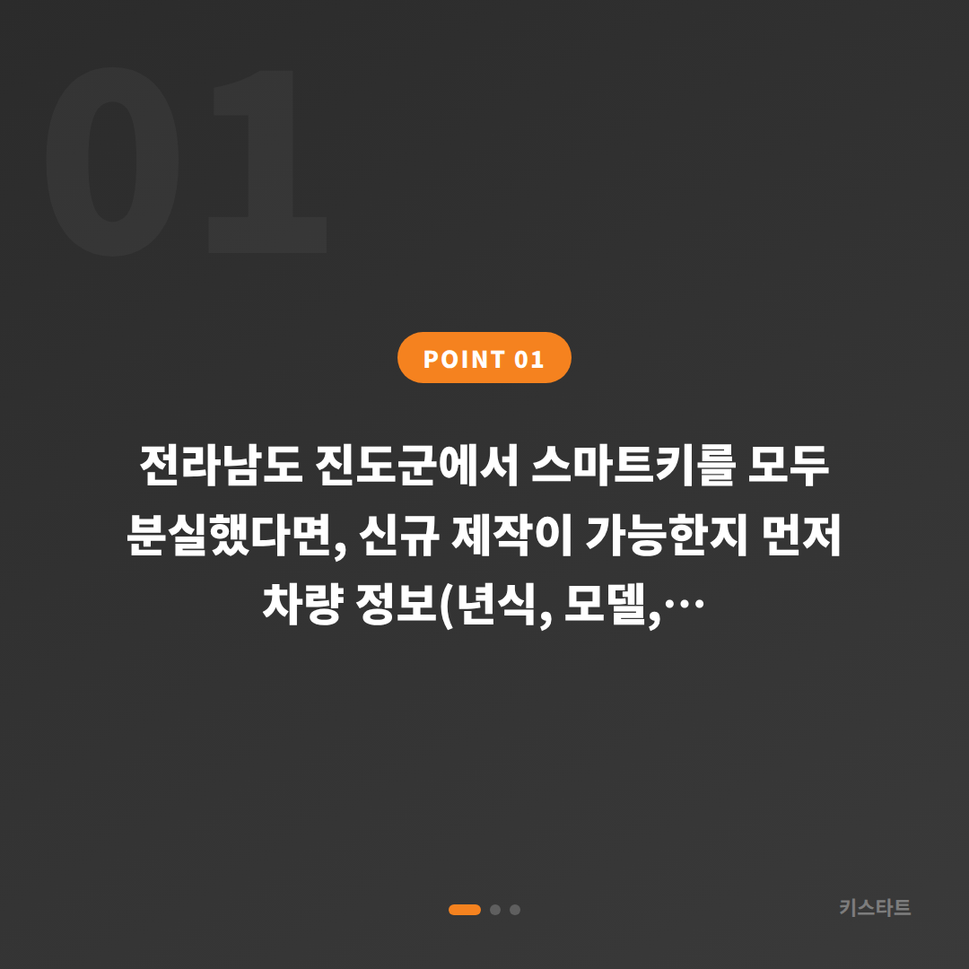 전라남도 진도군 차키분실 시 신규 제작 가능 여부와 필요 서류 안내 - 상황 요약