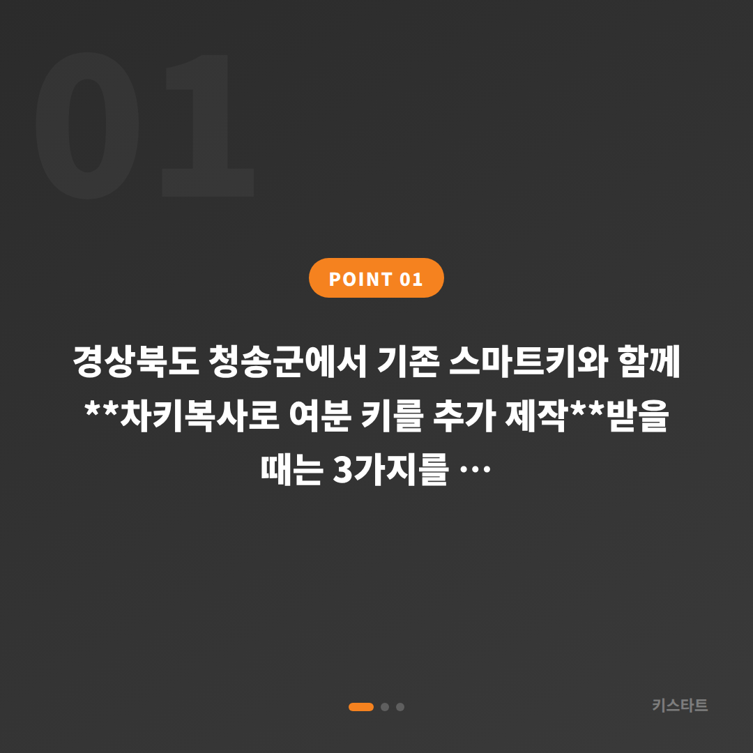 경상북도 청송군 수입차키 제작 | 예비키가 필요할 때 확인할 점 - 상황 요약