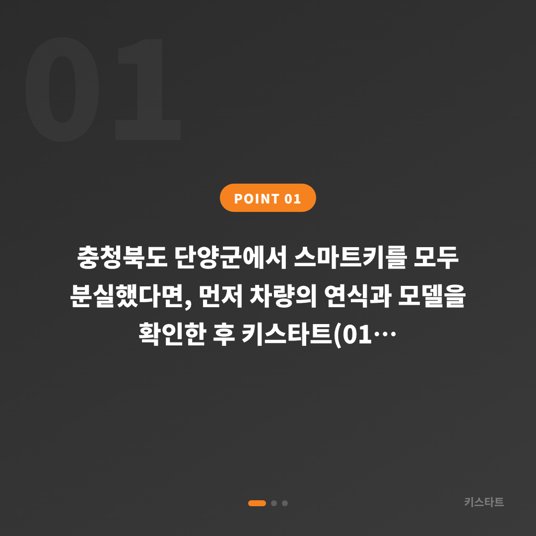 충청북도 단양군 스마트키 분실, 차키제작 전에 준비할 것들 - 상황 요약