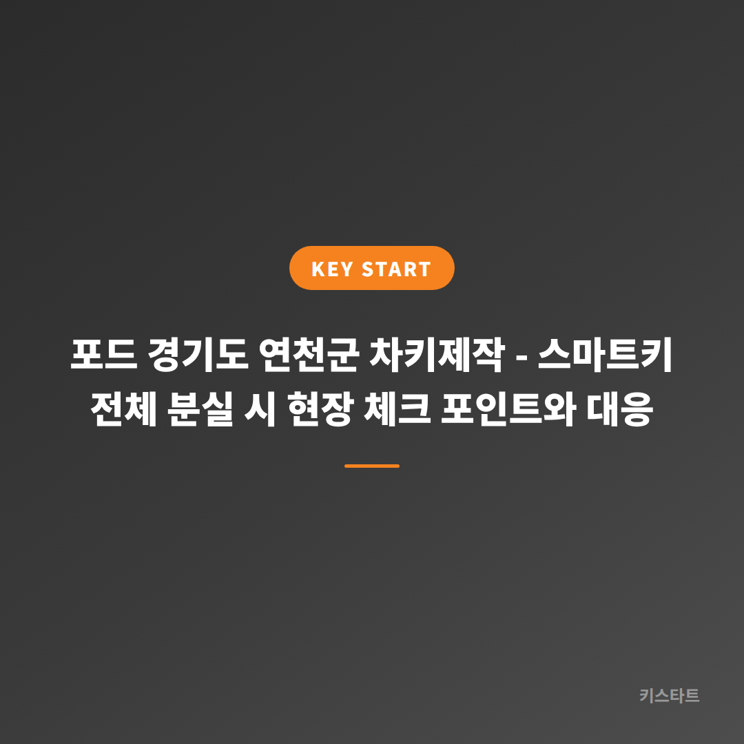 포드 경기도 연천군 차키제작 - 스마트키 전체 분실 시 현장 체크 포인트와 대응