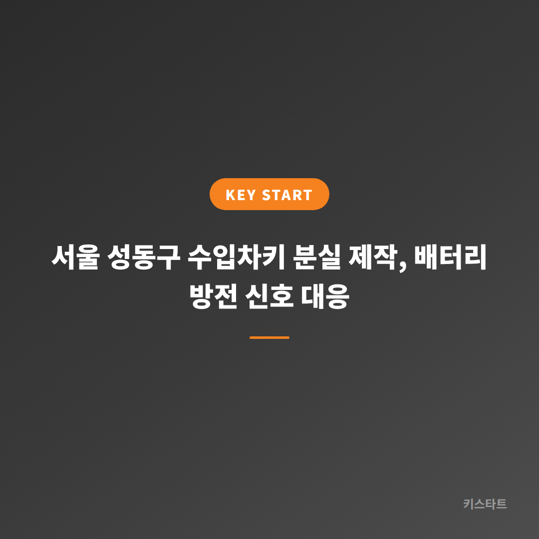 서울 성동구 수입차키 분실 제작, 배터리 방전 신호 대응